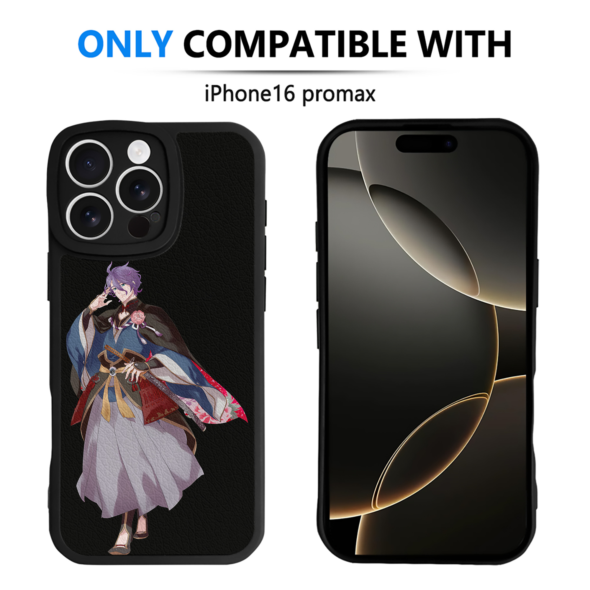（画像用） 刀剣乱舞 Touken Ranbu 【iPhone 16シリーズ対応】シリコンスマホケース（レザー調） 材質：シリコン